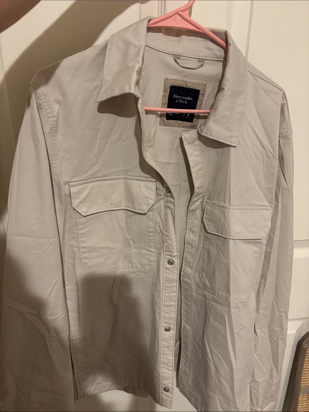 Abercrombie & Fitch Men's Light Taupe Shirt Jacket